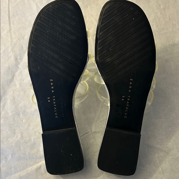 Zara Shiny Silver Strappy Sandals - Picture 3 of 4